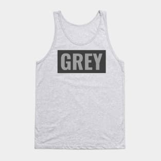 Grey text simple classic typography Tank Top